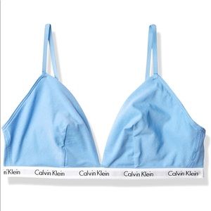 Blue Calvin Klein Triangle Bra